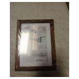 Califortree 5x7 Picture Frame - Can Display Photo 4x6 with Mat, Wood Frame with Shatterproof Plexiglass, Horizontal and Vertical Display for Wall and Tabletop, Rustic Brown - Retail: $5