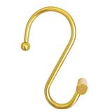 CHICTIE Gold Shower Curtain Hooks Rings, Decorative Shower Curtain Rings for Bathroom Shower Rod, Set of 12 Premium Rust-Resistant Metal Shower Hooks Hangers T Shaped Design - Retail: $9