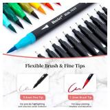 Dual Markers Brush Pens Stocking Stuffers, 36 Art Markers Christmas Gifts for Teens, Double Tip Colored Pen for Adult Coloring Books Art Suppliers - Retail: $9