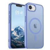 SUPFINE Magnetic for iPhone 16e Case 2025 (Compatible with MagSafe)(Military Grade Drop Protection) Slim Translucent Matte Shockproof with Anti-Fingerprint Phone Case,Blue Purple - Retail: $10