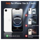 SUPFINE Magnetic for iPhone 16e Case 2025 (Compatible with MagSafe)(Military Grade Drop Protection) Slim Translucent Matte Shockproof with Anti-Fingerprint Phone Case,Blue Purple - Retail: $10