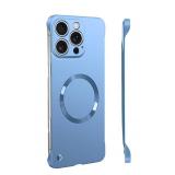 YAOZOCASE for iPhone Case,Luxury Magnetic Metal Gloss Matte Ultra Thin Frameless,Compatible with Magsafe Slim Hard PC Protection Shockproof Phone Case Blue,iPhone 14 - Retail: $13