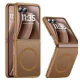 FNDMIL NO.1 Magnetic for Motorola Razr+ Plus 2025/2024 Case Compatible with  Soft Silicone Bumper for Moto Razr+ 2025/2024 Case,Coffee - Retail: $18