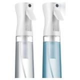 Continuous Spray Bottle for hair - 10 Oz Ultra Fine Mist Sprayer | Water Spray Bottle For Hair Mister Spray Bottle | Hair Spray Bottles For Hairstyling, Cleaning, Salons 2 pack 6 oz - Retail: $10