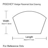 PIGCHCY Wedge Shaped Placemats for Dining Table Cross-Weave Washable Vinyl Placemat Heat Resistant Round Table Mats Set of 4 (Burgundy Red) - Retail: $10