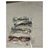 Gaoye 4-Pack Readers for Women, Blue Light Blocking Reading Glasses, Stylish Reading Glasses for Women in 4 Patterns +2.0 - Retail: $12