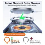 TORRAS Stronger Magnetic & Shockproof for iPhone 17 Pro Max Case, Fit for MagSafe, Military Grade Drop Protection, Camera Control, DIY Button, Slim for iPhone 17 Pro Max Case Translucent Deep Blue - R