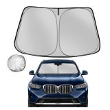 Fonowka Windshield Sun Shade for 2018-2025 BMW X3 Foldable Sun Sunshade for Car Front Window Blocks UV Rays and Heat Automotive Interior Protector Custom Fit Accessories - Retail: $20