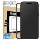 Mothca Matte Glass Screen Protector for iPhone 17 Pro [6.3 inch] + 2 Pack Camera Lens Protector, Anti-Glare & Anti-Fingerprint Tempered Glass (Not Privacy Film) Bubble Free, Smooth as Silk - Retail: $