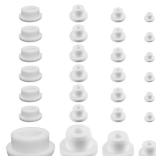 Bathtub Jet Covers 24 PCS Silicone Hole Plug Waterproof Tube Plugs White 4 Sizes Bathtub Plug Fit for 12mm 14mm 16mm 22-23mm Bathtub Hole - Retail: $13