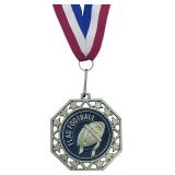 Express Medals Flag Football Gold Medals Trophy Award with Neck Ribbons EMDC214FFB - (Pack of 10) - Retail: $19