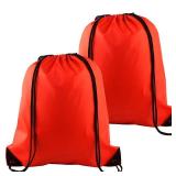 KUUQA 2Pcs Red Drawstring Backpack Bags Sack Bulk String Backpack Storage Bag - Retail: $6