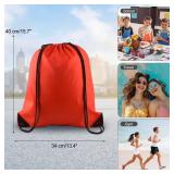 KUUQA 2Pcs Red Drawstring Backpack Bags Sack Bulk String Backpack Storage Bag - Retail: $6