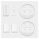 15-Piece Soft Serve Ice Cream Machine Repair Kit O-Rings, Gaskets, Seals & Tubes for VEVOR, YIKAFU | Premium Food-Grade Silicone, Leak-Resistant, Easy Installation for Commercial & Home Use - Retail: 
