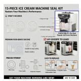 15-Piece Soft Serve Ice Cream Machine Repair Kit O-Rings, Gaskets, Seals & Tubes for VEVOR, YIKAFU | Premium Food-Grade Silicone, Leak-Resistant, Easy Installation for Commercial & Home Use - Retail: 