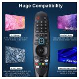 Voice Magic Remote for LG OLED QNED NanoCell Webos Smart TV Magic Remote Control Replacement AKB75855501 AN-MR20GA MR19BA MR21 MR22 MR23 MR24 GA GN GC MR18BA MR650A, with Pointer Function - Retail: $3