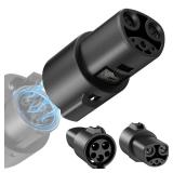 FTSLVHI J1772 to Tesla Charger Adapter, SAE J1772 EV Charging to NACS Adapter, SGS Safety Certified Max 80A 250V Fast Charging for Tesla Model 3/Y/X/S/Cybertruck - Retail: $20