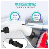 FTSLVHI J1772 to Tesla Charger Adapter, SAE J1772 EV Charging to NACS Adapter, SGS Safety Certified Max 80A 250V Fast Charging for Tesla Model 3/Y/X/S/Cybertruck - Retail: $20