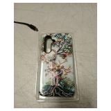 FUNMIKO for Samsung Galaxy S25 Case Wireless Charging & Military-Grade Protection - Trendy Floral Design for Women Girls, Matte Phone Cover with Shockproof Corners - Blooming Tree of Life - Retail: $1