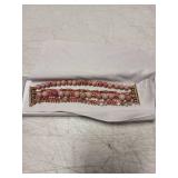 VISOOM Beaded Boho Bracelet for Apple Watch Series 11 10 Se 9 8 7 6 5 4 3 2 1 Bands Wrap Straps 42mm 41mm 40mm 38mm Women, Fashion Handmade Cute Crystal beads Stretchy Watch Strap for iWatch Bands - R