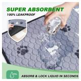 WanpeeGoo Washable Pee Pads, Puppy Pee Pad for Dogs, 2 Pack Absorbent Reusable Training Dog Pads Pet Puppy Pads, Non-Slip Potty Pads for Whelping, Playpen, Crate, Bed, Grey 24"x24" - Retail: $15