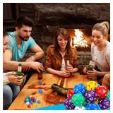 Seenelling 60 Pieces D20 Polyhedral Dice Set 20 Sided Game Dice Mixed Color Assortment Spin Down D20 Set for RPG, Table Games(Mix Color) - Retail: $20