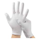 5Pairs (10Pcs) Moisturizing Gloves Overnight for Men and Women, Washable SPA White Cotton Gloves for Dry Hands Eczema Work Inspection Service Performance - Retail: $7