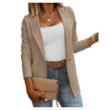 Womens Casual Long Sleeve Knit Blazer - Solid Color Work Office Open Front Jacket - Retail: $49