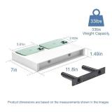 Mifurn Floating Shelves for Wall White Shelves Bathroom, Bedroom and Living Room, Wall Shelves & Book Shelf, Hanging Shelf, Modern Wooden Wall-Mounted Small Floating Shelf, 12x7x1.5 in, Set of 2 - Ret