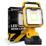 EEFOW Work Light for Dewalt Battery: Portable 2 COB Lamp 6400Lumen Bright - 64W LED Lighting for Dewalt 18V 20V Max Battery Operated Worklight for Outdoor Construction (No Batteries) - Retail: $23