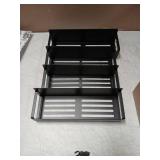 HuggieGems Metal 4 Pack Magnetic Spice Storage Rack Organizer for Refrigerator and Oven, Black Fridge Organizers and Storage - Retail: $17