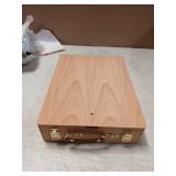 Deluxe Art Supplies 27 Pieces Art Set with Tabletop Easel, 12 Colors Acrylic Paint, 10 Paint Brushes, 3 Canvas Panels, Palettes - Retail: $44