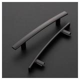 Ravinte 20 Pack Cabinet Handles Matte Black Cabinet Pulls Kitchen Cabinet Handles,Curved Drawer Pulls in 6-1/4 Inch Length with 4 Inch Hole Center Arch Kitchen Cabinet Hardware - Retail: $42