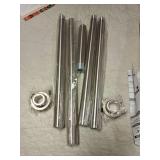 Mcrbeay Shower Curtain Rod, 1" Diameter Heavy Duty Tension Shower Rod, Non Slip Adjustable 28-74 inch No Drill Shower Curtain Rods Spring Tension For Bathroom, Shower Stall, No Rust, Brushed Nickel - 