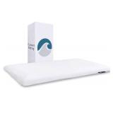 Bluewave Bedding Hyper Slim Gel Memory Foam Pillow for Stomach and Back Sleepers - Thin, Flat Design for Cervical Neck Alignment and Deeper Sleep (2.25-Inches Height, King Size) - Retail: $55