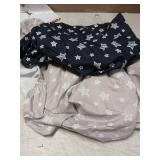 Pack and Play Sheets, 2 Pack Mini Crib Sheets, Stretchy Playard Fitted Sheet, Compatible with Graco Pack n Play, Soft and Breathable Material, Grey & Black - Retail: $17