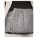 Huloo Sleep Kids Weighted Blanket Twin 7lbs (41"x60",Gray) Breathable Soft Minky Weighted Throw Blanket for All Season,Heavy Blanket with Premium Glass Beads - Retail: $50