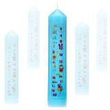 Jutom Birthday Countdown Candles Baby Shower Birthday Pillar Candle First 1-21 Pillar Blue Annual for Boys Baby Shower Favor 10 Inches Tall - Retail: $15