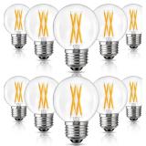 ROMANJOY 4W G16.5 LED Light Bulb 40 Watt Equivalent, Small Globe Dimmable E26 Edison Bulbs, 2700K Soft Warm Light Bulbs for Pendant Chandeliers, Ceiling Fans, Vanity, 10 Pack - Retail: $26