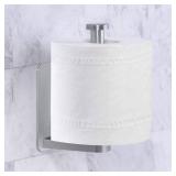 VAEHOLD Toilet Paper Holder Self Adhesive Kitchen Washroom Adhesive Toilet Roll Holder No Drilling for Bathroom Stick on Wall Stainless Steel Brushed - Retail: $10