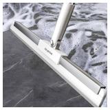 Rubber Squeegee Broom for Floor,62" Long Handle Window Squeegee, Silicone Pet Hair Remover,Magic Squeegee Broom for Indoor Cleaning,Cleans Glass, Hair, fine dust, Liquids, Suitable Smooth Floors, Rugs