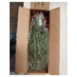 Watayo 60 Pcs Christmas Artificial Pine Branches with Red Berry Stems, 10.5" Faux Evergreen Norfolk Pine Cypress Leaves Stems, Fake Foliage Pine Needles Picks for DIY Craft Garland Home Decor - Retail