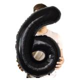 40 Inch Giant Black Number Balloons, Helium Mylar Foil Number Balloons for Birthday, Number 6 Balloon for Party Celebration Decorations Graduations Anniversary Baby Shower Photo Shoot - Retail: $4