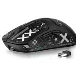 MANBASNAKE Attack Shark X3 Wireless Gaming Mouse, 49g Lightweight Triple Mode Ergonomic Computer Mouse, PAW3395 26K DPI Sensor, 200h Battery Life, Griptape Programmable Buttons for PC/Laptop/Mac/Win -