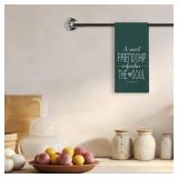 TNUW Christian Gifts Kitchen Towels 16X24In, Religious Friend Christian Gifts for Women, Friendship Gifts Hand Tea Towels for Kitchen Bathroom Decor(Bottle Green) - Retail: $13