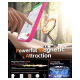 Newfuture Magnetic for iPhone 15 Pro Case [Compatible with Magsafe] [Military Grade Drop Protection] Translucent Matte Anti-Fingerprint Shockproof Phone Case for iPhone 15 Pro 6.1 inch, Hot Pink - Ret