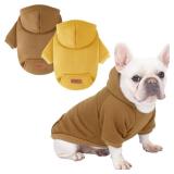 2 Pack Dog Hoodie Warm Hood Dog Sweater Cold Weather Small Dogs Sweatshirt Comfort Pet Clothes for Small Medium Dogs with Pockets Cats Chihuahua Clothes for Male Female Girl Boy Sporty Daily Wear - Re
