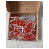 Riakrum 16.5 ft Christmas Berry Beaded Garland String Light Christmas Mantle Decor Pre-lit Warm LED Lights Lighted Battery Operated Winter Garland for Xmas Tree Staircase Home Indoor Decor(Red) - Reta