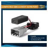 Hifihia Dashcam Power Adapter (16-Pin Type) Compatible with 2007-2015 GM GMC Silverado Sierra Tahoe Yukon Built-in USB Power Source, Connects to Rear View Mirror Plug - Retail: $24