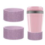 YELARXI Glitter Silicone Boot, Diamond Protective Boots Shining Anti Slip Cup Protector with 2.75" Bottom - Fitting for (Stanley Tumbler Water Bottle)  20-30oz  Purple - Retail: $15